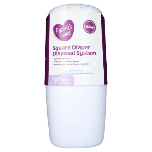 Parent's Choice Square Disposable System with 1 Refill, White