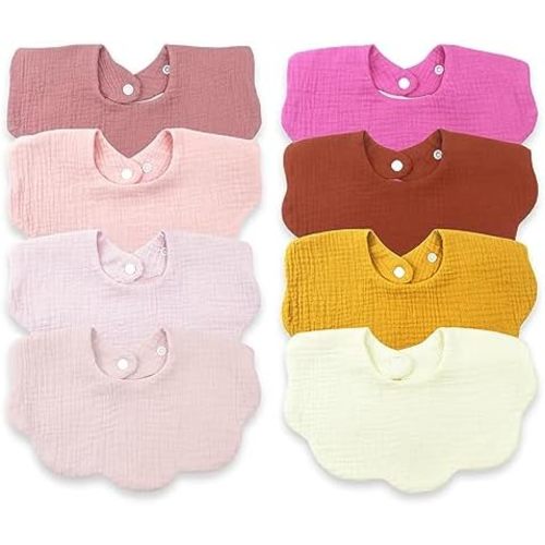 Baby Bibs Muslin Drool Teething Drooling Bibs for Baby Girl Boy Muslin Cotton