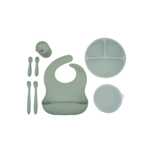 Silicone Baby Feeding Set, Develops Self Feeding Skills, BPA-Free, 8-Piece