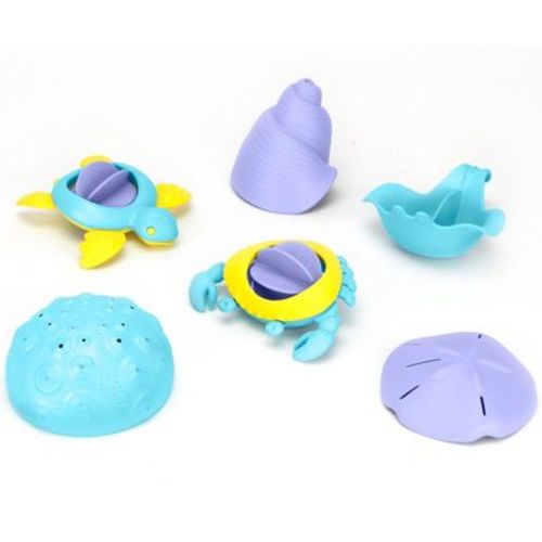Green Toy: Sea Life Set, 6 Piece Bath Set