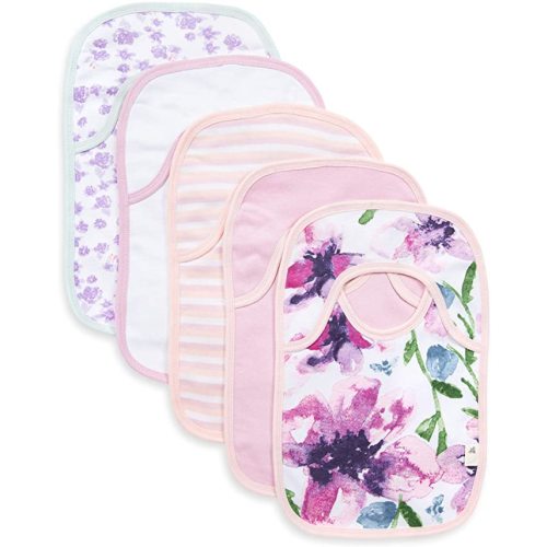 Burt's Bees Baby Bibs in Watercolor Daylily - 5-Pack