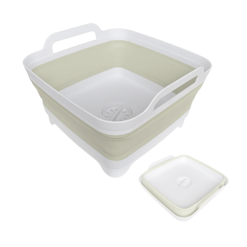 Collapsible Wash Basin for Baby Bottles (Green)