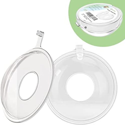 New Model with Plugs! 2PCS Breast Shells, Milk Saver, Wearable Nursing Cups, Protect Sore Nipples for Breastfeeding, Collect Breastmilk Leaks for Nursing Moms, BPA-Free and Reusable