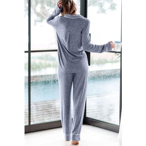 Aamikast Women's Pajama Sets Long Sleeve Button Down Sleepwear Nightwear Soft Pjs Lounge Sets