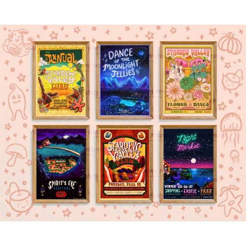 11x14 Inch Stardew Valley Event Poster Prints!