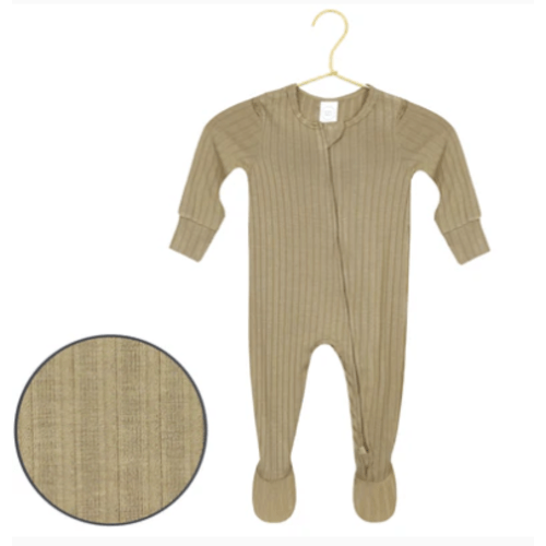 Jake Ribbed Zipper Footies