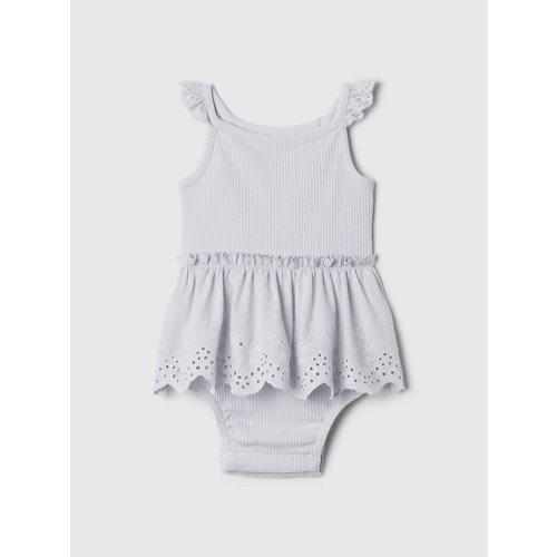 Baby Rib Eyelet Shorty One-Piece | Gap