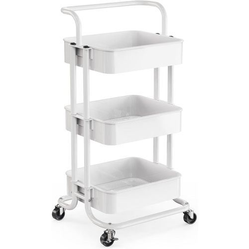 Pipishell 3 Tier Mesh Utility Cart