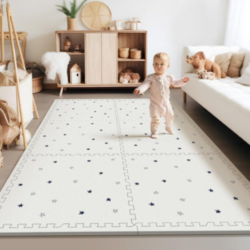 Baby Foam Play Mat, 72x48 Crawling Mat, Floor Mats For Kids For Baby With Interlocking Floor Tiles, Toddler Play Mats For Indoor And Outdoor, Easy To Clean Playroom Playmats | Wayfair