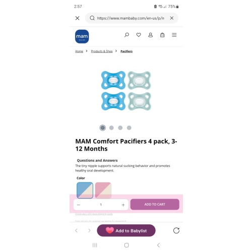 MAM Comfort Pacifier | MAM Baby