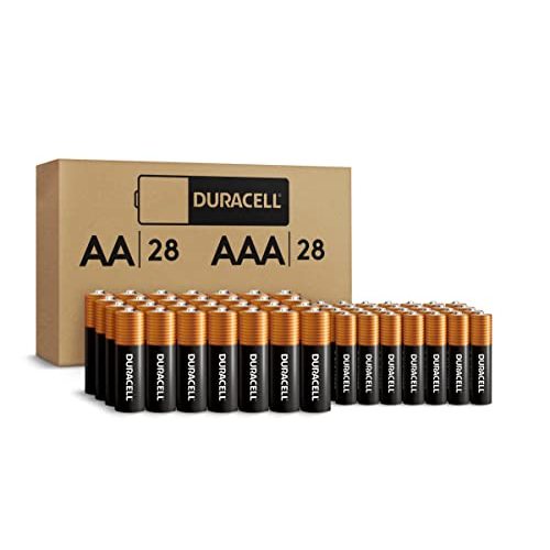Duracell Coppertop AA + AAA Batteries, 56 Count (Pack of 1). Re-closable pack for easy access and organized storage.1 pack contains 28 Double A Batteries and 28 Triple A Batteries.