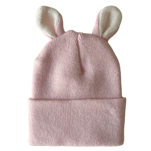 Baby's First Hat®, Petal Pink/Warm White Bunny