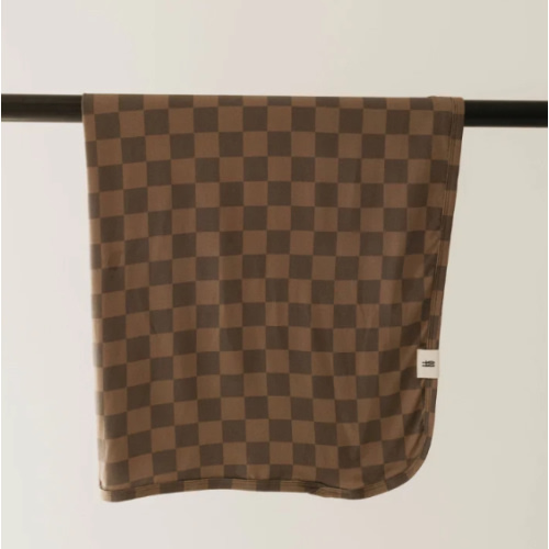 Bamboo Swaddle | Faded Brown Checkerboard