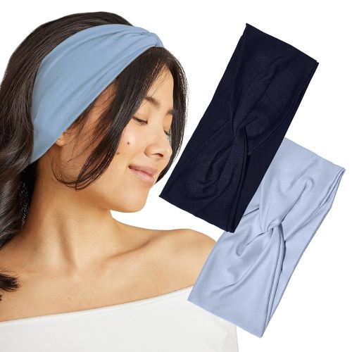 Kitsch Wide Headbands for Women - Fashion Sports Headband for Workout, Yoga, Gym, Running, Exercise | Stretchy Head Bands for Women’s Hair | Hair Accessories for Women - Garden Bouquet, 2pcs