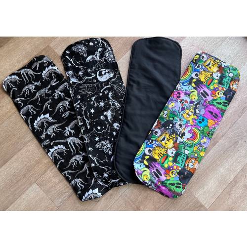 Flannelette Burp Cloths / extra absorbent / Alt Goth prints