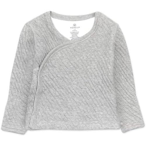 HonestBaby Baby Side-Snap Matelasse Mini Quilted Cozy 100% Organic Cotton Top