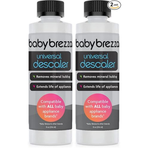 Baby Brezza Descaler 8 oz. Made in USA. Universal Descaling Solution and other baby appliances. Removes mineral build-up and extends your machine’s lifespan (Pack of 2)