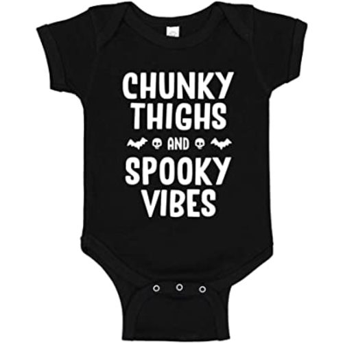 Chunky Thighs And Spooky Vibes Baby Bodysuit or Toddler T-Shirt for Halloween