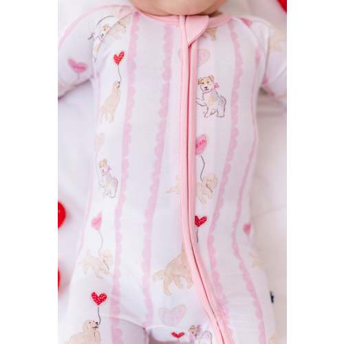 Sibling Matching Dog Valentine’s Day Pajamas for Kids | 3-6 Months | Kiki + Lulu