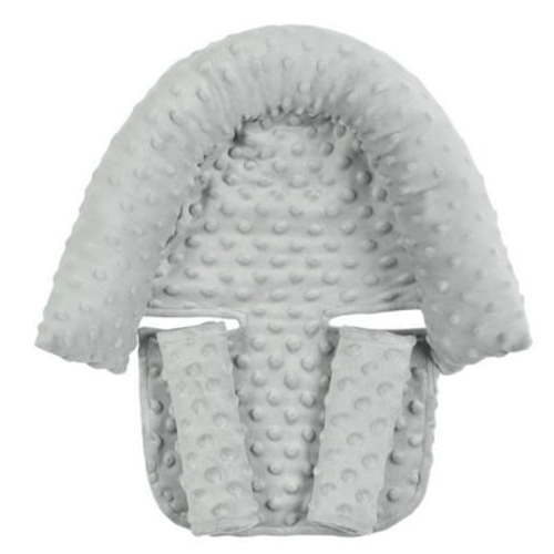 Minky Baby Head Support Headrest with Matching Seat Belt Strap Covers