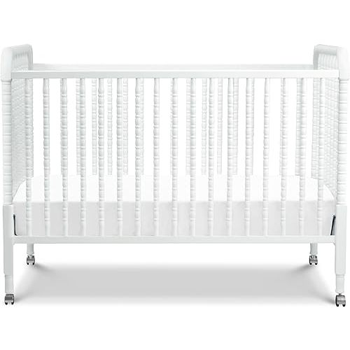 DaVinci Jenny Lind 3-in-1 Convertible Crib in White, Removable Wheels, Greenguard Gold (Mattress Not Included)