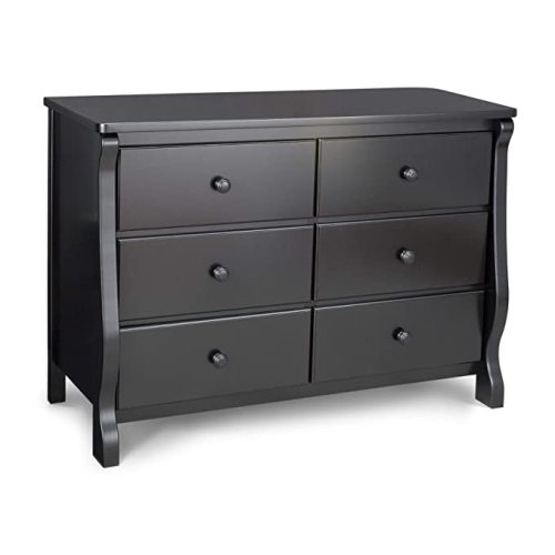 Delta Children Universal 6 Drawer Dresser, Greenguard Gold Certified, Black