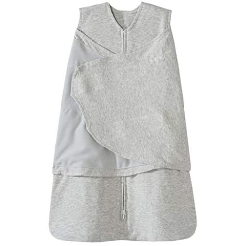 HALO 100% Cotton Sleepsack Swaddle Wearable Blanket, TOG 1.5, Heather Gray, Newborn