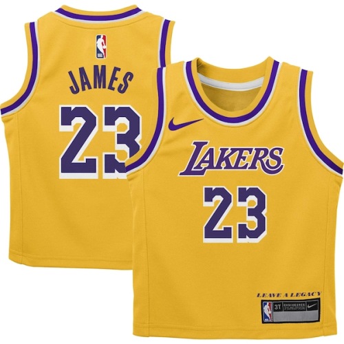 Infant Los Angeles Lakers LeBron James Nike Gold Swingman Player Jersey - Icon Edition