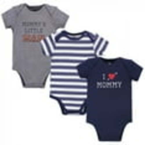 Hudson Baby Infant Boy Cotton Bodysuits 3pk, Boy Mommy, 0-3 Months