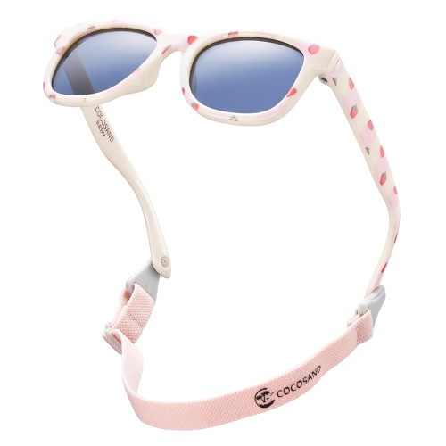 COCOSAND Flexible Polarized Baby Sunglasses with Strap UV Protection for Toddler Infant Girl Boy Age 0-24 Months