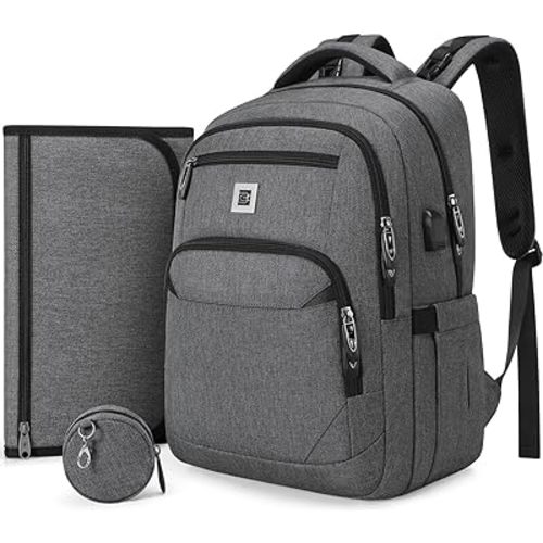Diaper Bag Backpack, Multi function Baby Bag with Portable Changing Pad, Pacifier Holder,Diaper Bags with USB Charging Port,Perfect Baby Shower Gifts for Mom, Dad, Newborn