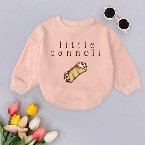 Little Cannoli Baby Outfit, Cute Food-Themed Baby Clothes, Pastry Newborn Outfit, Italian Food Baby Gift, Foodie Gifts for Girls Boys