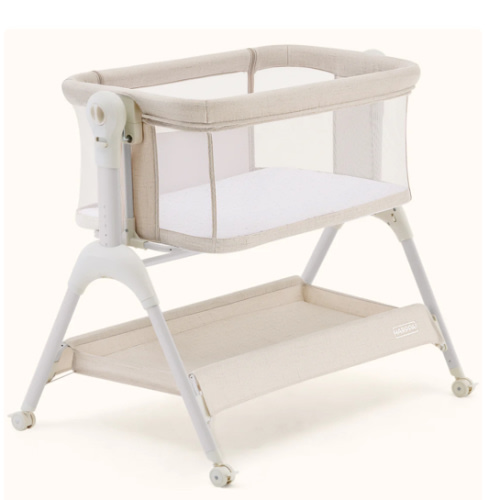 HARPPA Cuddly Sway | 3-in-1 Rocking Baby Bassinet & Bedside Sleeper with Anti-Reflux Mattress for Newborns | Attaches to Bed, Adjustable Height, Tool-Free Setup, Portable Wheels, CPSC Certified, Gentle Rocking Motion | Ideal for Infants, Safe Co-Sleeping