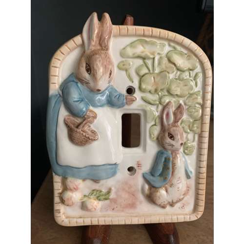 Mrs. Rabbit and Peter Rabbit Light Switch Cover