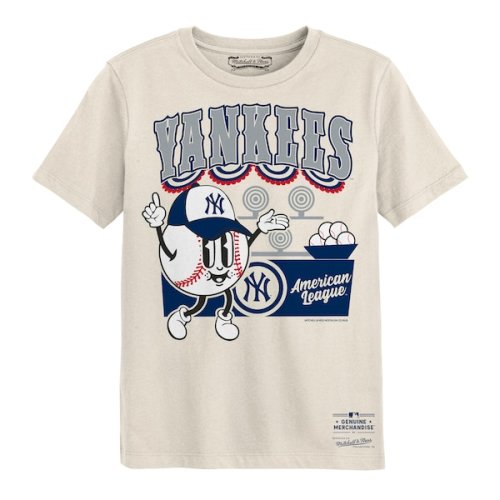 Preschool New York Yankees  Mitchell & Ness Cream Step Back Up T-Shirt