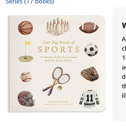 Our Big Book of Sports: A Collection of 100+ Foundational Words for Future Athletes (Tabitha Paige Children's Book Series)