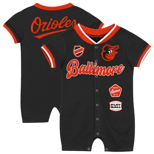 Baltimore Orioles Outerstuff Newborn Pinch Coverall - Black