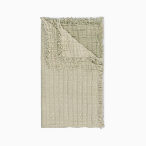 Crane Baby Multi-Layer Muslin Baby Blanket - Sage Green