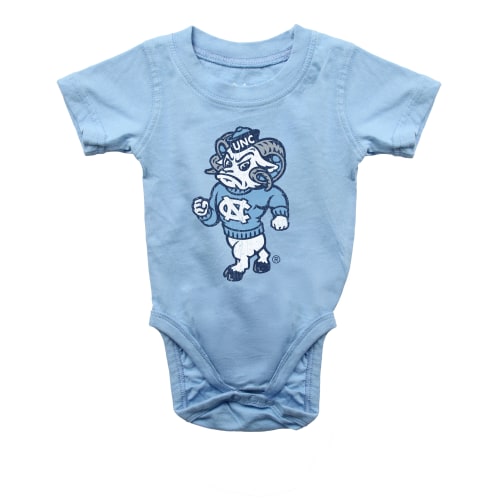 Carolina Blue Rameses Baby Onesie by Wes and Willy / 6 M