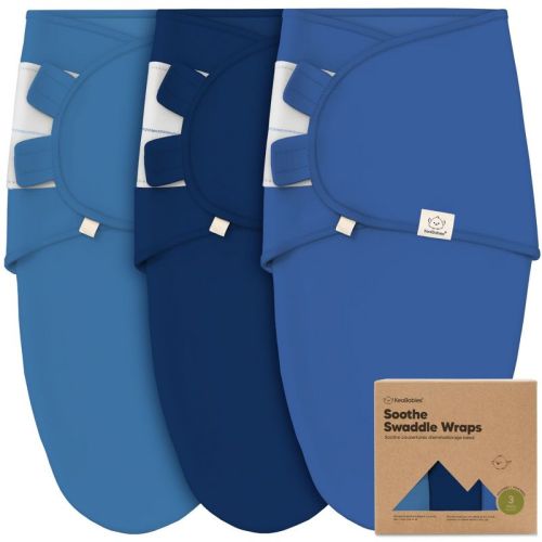 3pk Soothe Baby Swaddle 0-6 Months, Organic Baby Swaddle Sleep Sacks, Newborn, Infant Swaddle Sack (vivacious)