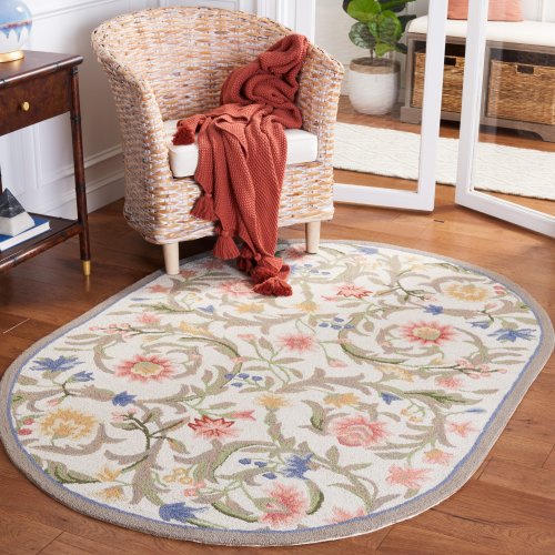 SAFAVIEH Handmade Chelsea Hali French Country Floral Scroll Wool Rug