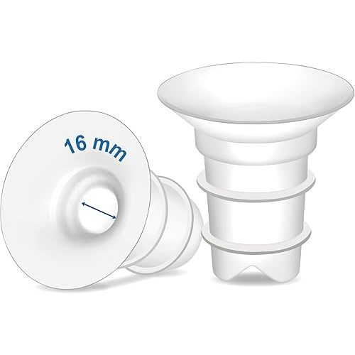 Maymom Flange Inserts 16mm Compatible with Spectra, Medela 24 mm Shields, Momcozy S9 Pro/S12 Pro, Willow Wearable Cup. Compatible with Medela Freestyle, Harmony, to Reduce 24mm Down to 16 mm; 2pc