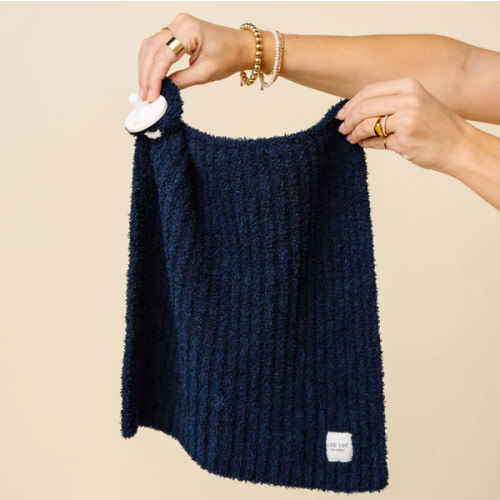 Chenille Blanket - Navy - Mini/Lovey – Lou Lou & Company