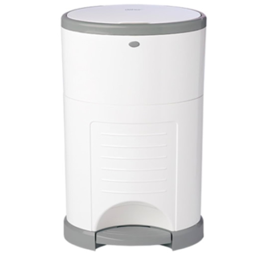 Diaper Dekor EKO Classic Diaper Pail, White | ONLY Eco-Friendly Diaper Pail Made with 70% Recycled Materials | Hands-Free: Step–Drop–Done | Cost-Effective Refill System