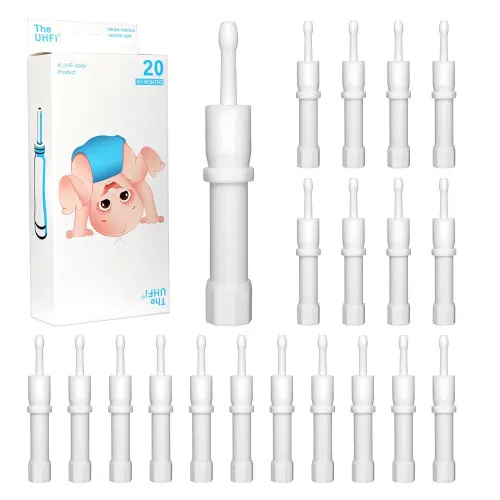 Gas and Colic Reliever for Babies, Baby Gas Colic Relief, Natural Solution for Baby Colic and Gas Relief, 100% Safe & Effective Instant Constipation Relief for Babies, 20 Count (White)