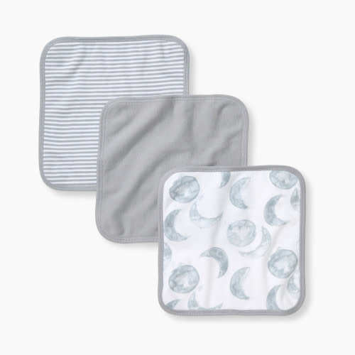 Burt's Bees Baby Organic Washcloth (3 Pack) - Hello Moon Grey