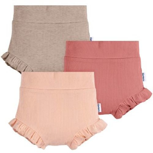 Gerber Baby Girls' Bubble Short - Pinks/oatmeal - 0-3 Months - 3-pack
