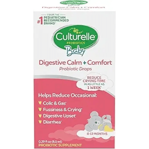 Culturelle Baby Digestive Calm & Comfort Probiotic (Age 0-12 Mos) 8.5Ml, Helps Periodic Colic, Gas, Fussiness, Crying & Digestive Upset In Infants & Newborns, Vegan Non-Gmo Gluten-Free, 1 Mos. Supply