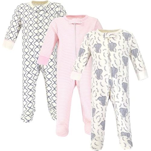 Touched by Nature Baby Girls' Organic Cotton Sleep and Play