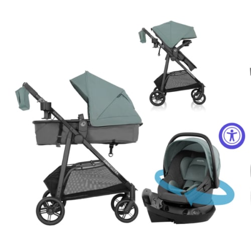 Evenflo Omni Ultra Travel System with Revolve180 LiteMax NXT Rotational Infant Car Seat